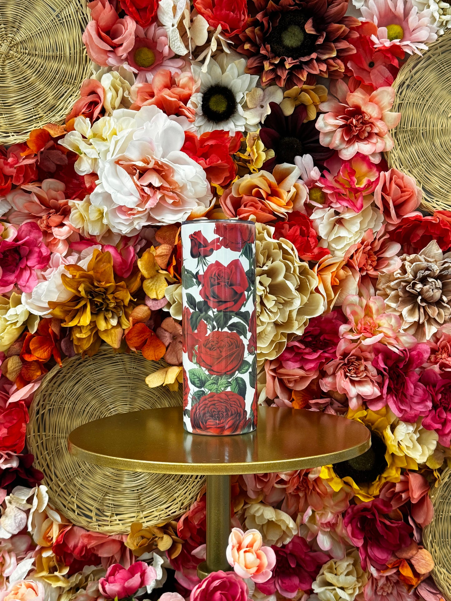 Red rose tumbler ✨